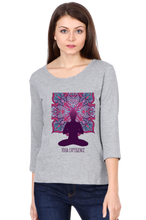 Load image into Gallery viewer, Yoga Experience - Women&#39;s Round Neck Full Sleeve T-Shirt
