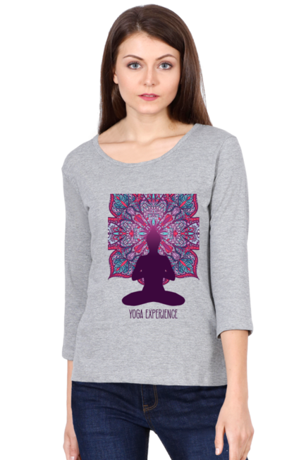 Yoga Experience - Women's Round Neck Full Sleeve T-Shirt