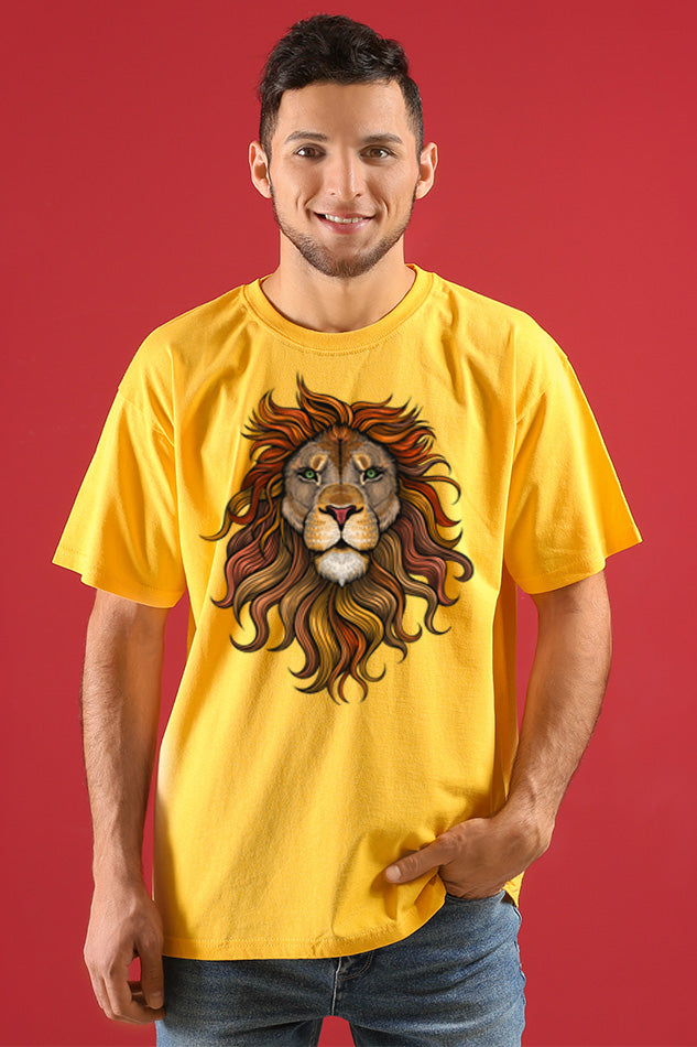 Be A Lion - Men's Round Neck Half Sleeve T-Shirt