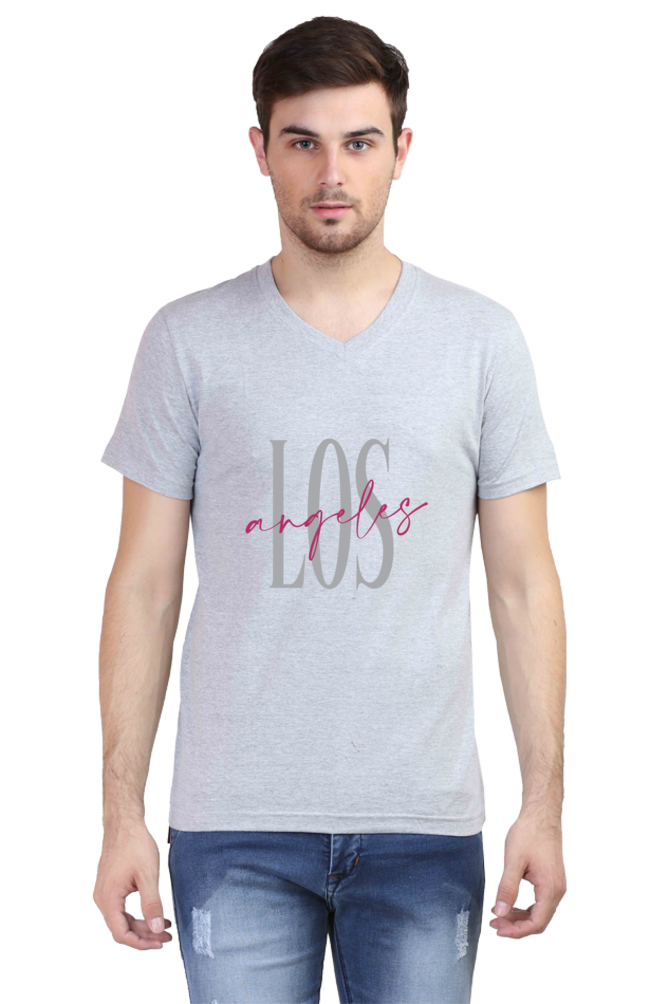 Los Angeles - Men's V-Neck Half Sleeve T-Shirt