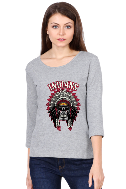 Indian Tribe - Women's Round Neck Full Sleeve T-Shirt