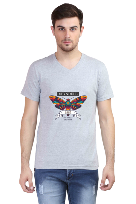 Spyndell Butterfly - Men's V-Neck Half Sleeve T-Shirt