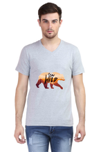 Load image into Gallery viewer, Bear Stay Wild -  Men&#39;s V-Neck Half Sleeve T-Shirt
