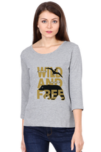 Load image into Gallery viewer, Wild And Free - Women&#39;s Round Neck Full Sleeve T-Shirt
