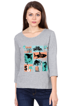 Load image into Gallery viewer, Ocean Life - Women&#39;s Round Neck Full Sleeve T-Shirt
