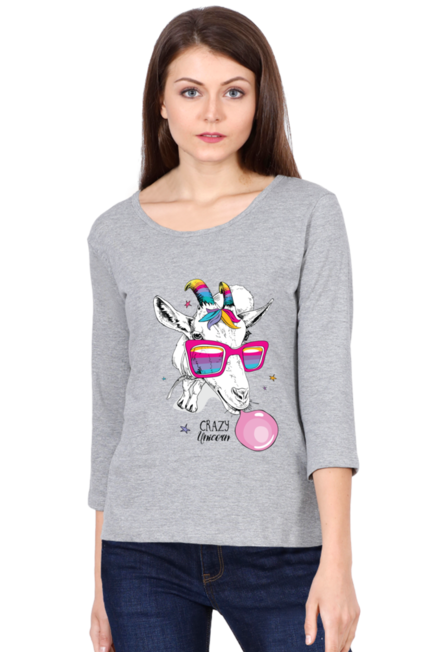 Crazy Goat - Women's Round Neck Full Sleeve T-Shirt