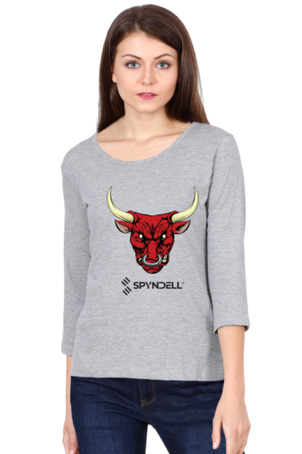 Spyndell Bull - Women's Round Neck Full Sleeve T-Shirt