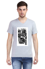 Load image into Gallery viewer, Bigger Gun - Men&#39;s V-Neck Half Sleeve T-Shirt
