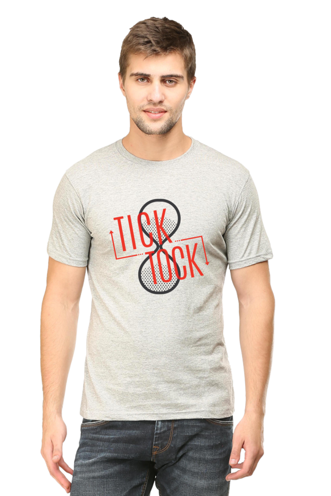 Tick Tock - Men's Round Neck Half Sleeve T-Shirt