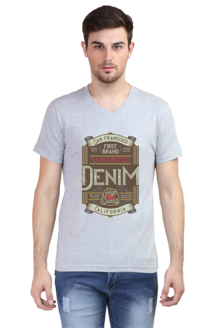 San Francisco Denim - Men's V-Neck Half Sleeve T-Shirt