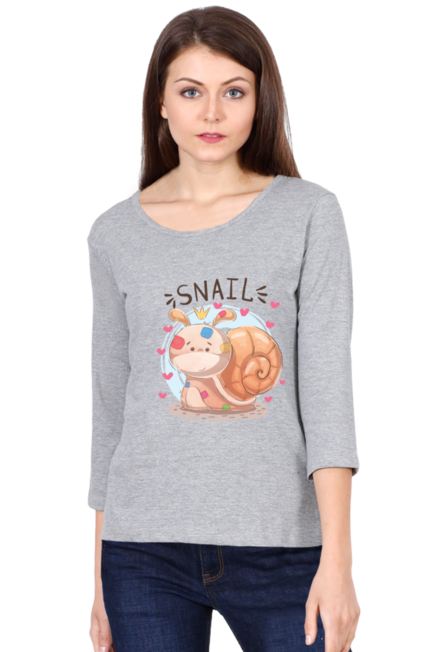 Snail Queen - Women's Round Neck Full Sleeve T-Shirt