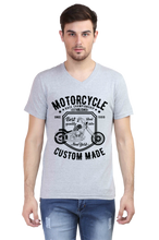 Load image into Gallery viewer, Motorcycle Custom Black- Men&#39;s V-Neck Half Sleeve T-Shirt
