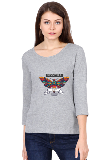 Spyndell Butterfly - Women's Round Neck Full Sleeve T-Shirt