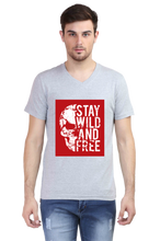 Load image into Gallery viewer, Stay Wild And Free - Men&#39;s V-Neck Half Sleeve T-Shirt
