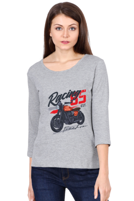 Racing Freedom 85 -  Women's Round Neck Full Sleeve T-Shirt