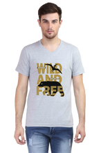 Load image into Gallery viewer, Wild And Free - Men&#39;s V-Neck Half Sleeve T-Shirt
