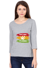 Load image into Gallery viewer, Don&#39;t Panic It&#39;s Organic - Women&#39;s Round Neck Full Sleeve T-Shirt
