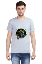 Load image into Gallery viewer, Afro Stoner - Men&#39;s V-Neck Half Sleeve T-Shirt
