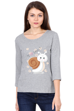 Load image into Gallery viewer, Snail Queen - Women&#39;s Round Neck Full Sleeve T-Shirt
