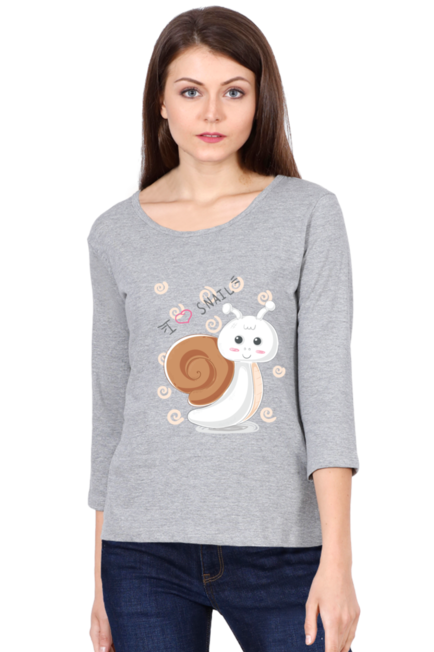 Snail Queen - Women's Round Neck Full Sleeve T-Shirt