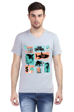 Load image into Gallery viewer, Ocean Life- Men&#39;s V-Neck Half Sleeve T-Shirt
