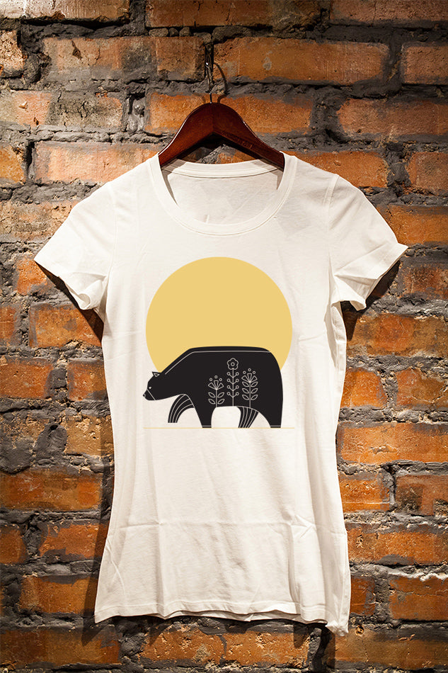 Sun Bear - Women's Round Neck Half Sleeve T-Shirt