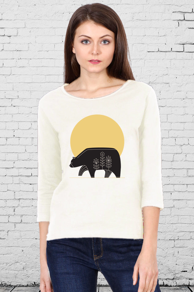 Sun Bear - Women's Round Neck Full Sleeve T-Shirt