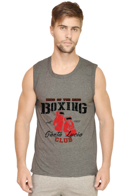 Boxing - Men's Round Neck Sleeveless T-Shirt