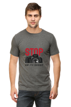 Load image into Gallery viewer, Stop Or I Will Shoot - Men's Round Neck Half Sleeve T-Shirt
