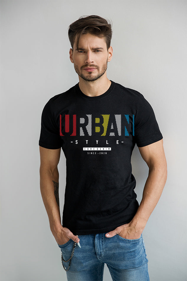 Urban Core Denim - Men's Round Neck Half Sleeve T-Shirt