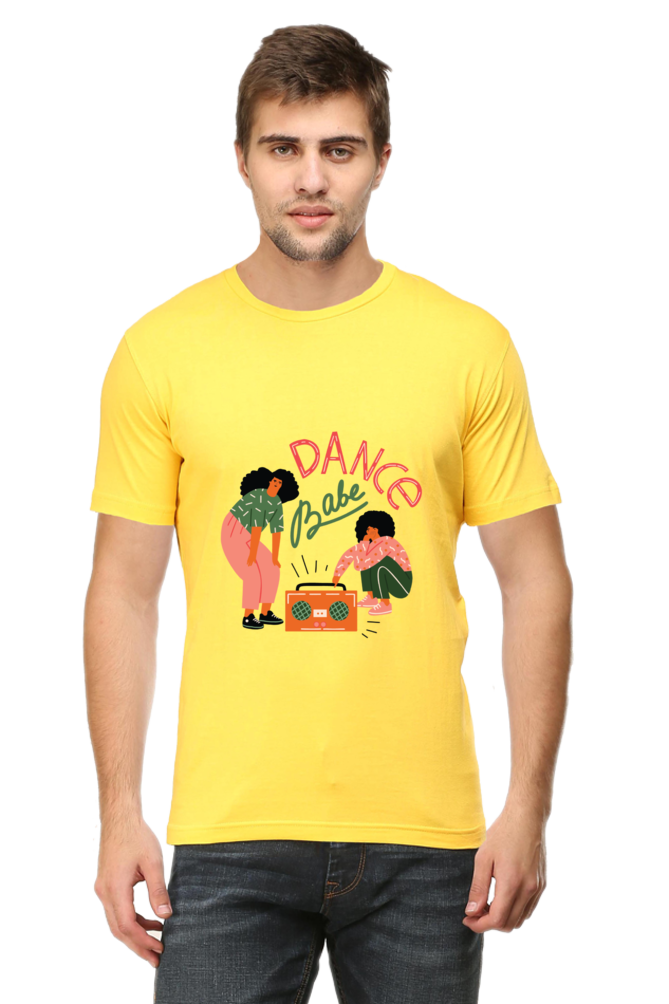 Dance Babe - Men's Round Neck Half Sleeve T-Shirt
