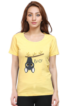 Load image into Gallery viewer, Boo Bat - Women&#39;s Round Neck Half Sleeve T-Shirt
