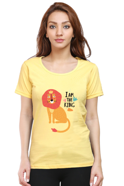 I Am the King - Women's Round Neck Half Sleeve T-Shirt