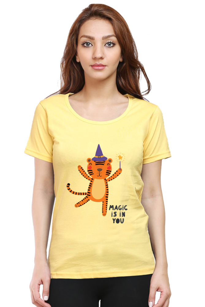Magic is in You - Women's Round Neck Half Sleeve T-Shirt
