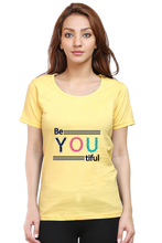 Load image into Gallery viewer, Beyoutiful - Women&#39;s Round Neck Half Sleeve T-Shirt
