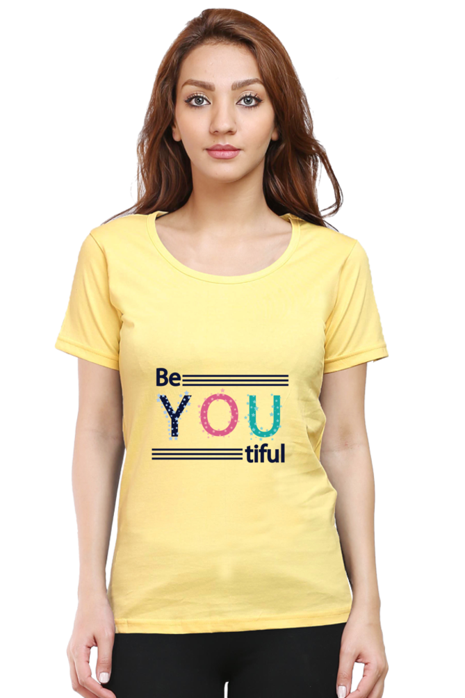 Beyoutiful - Women's Round Neck Half Sleeve T-Shirt