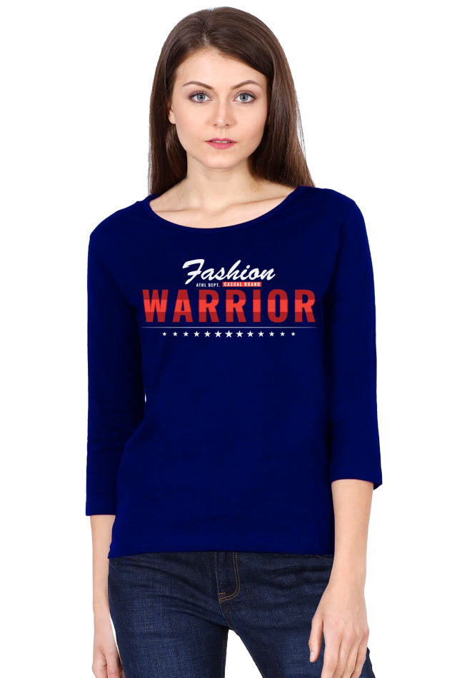 Fashion Warrior - Women's Round Neck Full Sleeve T-Shirt