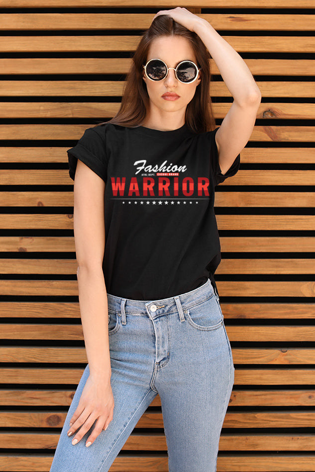 Fashion Warrior - Women's Round Neck Half Sleeve T-Shirt