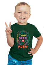 Load image into Gallery viewer, All You Need Is Music - Kid's Round Neck Half Sleeve T-Shirt
