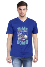 Load image into Gallery viewer, Time Bomb - Men&#39;s V-Neck Half Sleeve T-Shirt
