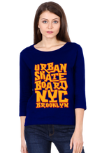 Load image into Gallery viewer, Urban Skate Board NYC - Women&#39;s Round Neck Full Sleeve T-Shirt
