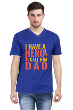 Load image into Gallery viewer, Hero Dad - Men&#39;s V-Neck Half Sleeve T-Shirt
