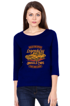 Load image into Gallery viewer, Legendary Muscle Cars - Women&#39;s Round Neck Full Sleeve T-Shirt
