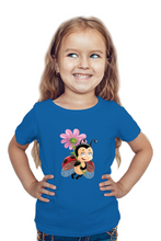Load image into Gallery viewer, Lady Bug Holding Flower - Kid&#39;s Round Neck Half Sleeve T-Shirt
