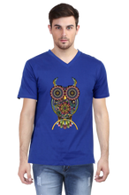 Load image into Gallery viewer, Psychedelic Owl - Men&#39;s V-Neck Half Sleeve T-Shirt
