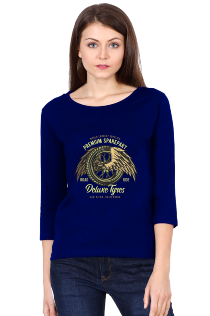 Deluxe Tyres - Women's Round Neck Full Sleeve T-Shirt