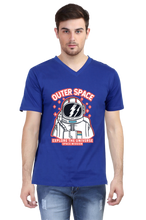 Load image into Gallery viewer, Outer Space Mission - Men&#39;s V-Neck Half Sleeve T-Shirt
