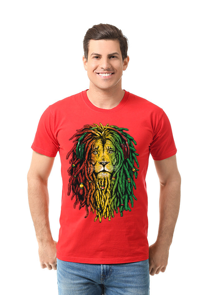 Bob Lion - Men's Round Neck Half Sleeve T-Shirt