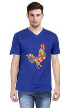 Load image into Gallery viewer, Triangle Rooster - Men&#39;s V-Neck Half Sleeve T-Shirt
