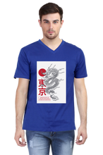 Load image into Gallery viewer, Fighting Dragon - Men&#39;s V-Neck Half Sleeve T-Shirt
